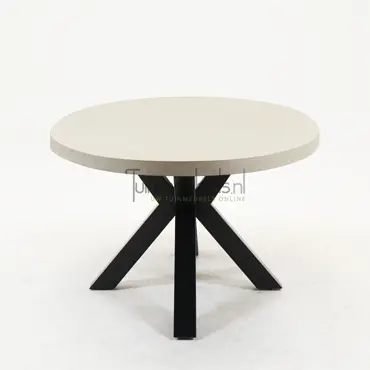 Brumby ovale tafel 240 x 115cm met metalen onderstel zwart, Eurofar, www.tuinmeubels.nl