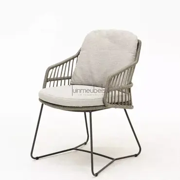 Sempre dining chair Anthracite Silver Grey with 2 cushions | 4 Seasons Outdoor