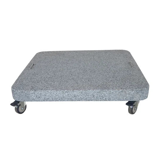 4 Seasons Outdoor Granieten Parasolvoet met 4 Wielen (125 kg) - Vooraanzicht, 4 Seasons Outdoor, Tuinmeubels