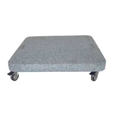 4 Seasons Outdoor Granieten Parasolvoet met 4 Wielen (125 kg) - Vooraanzicht, 4 Seasons Outdoor, Tuinmeubels