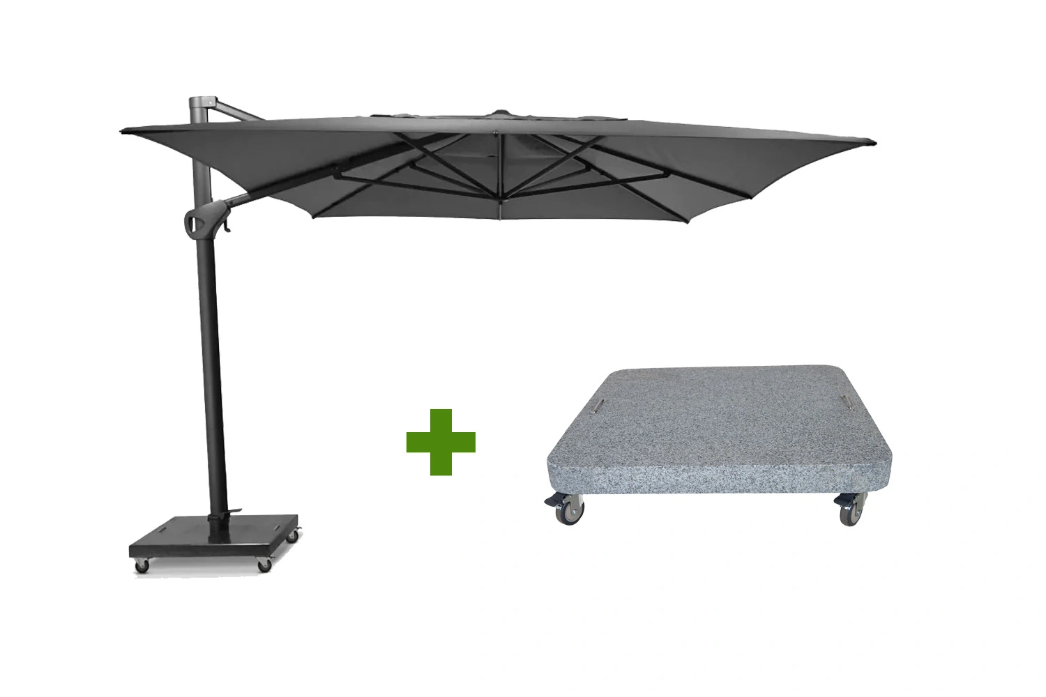 4 Seasons Outdoor Hacienda Antraciet/Charcoal met Parasolvoet