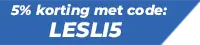 5% korting met de code - LESLI5