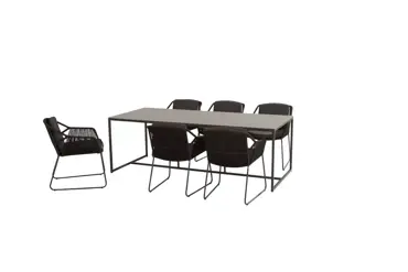 Accor tuinset antraciet met Quatro tafel | 4 Seasons Outdoor - afbeelding 2