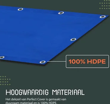AFDEKZEIL BLAUW 2 x 3 MTR 80 GR/M² hoogwaardig materiaal, verbo, tuinmeubels.nl