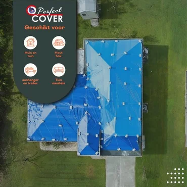 AFDEKZEIL BLAUW 2 x 3 MTR 80 GR/M² perfect cover, verbo, tuinmeubels.nl