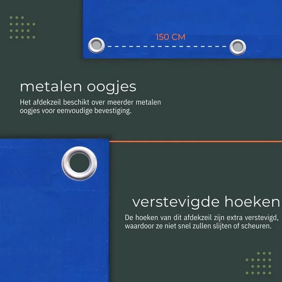 AFDEKZEIL BLAUW 2 x 3 MTR 80 GR/M² oogjes, verbo, tuinmeubels.nl