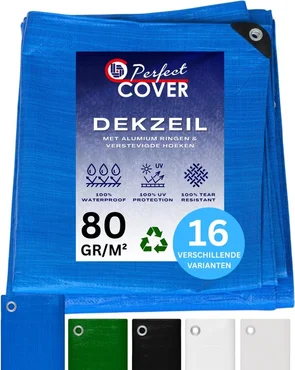 AFDEKZEIL BLAUW 2 x 3 MTR 80 GR/M², verbo, tuinmeubels.nl