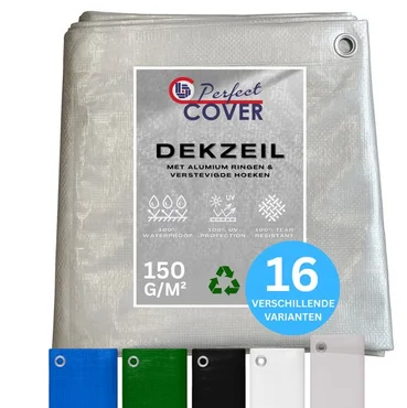 AFDEKZEIL TRANSPARANT 4 x 6 MTR 150 GR/M², verbo, tuinmeubels.nl