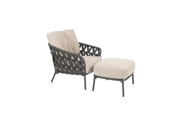 Albareto loungestoel incl. voetenbank, 4 Seasons Outdoor, tuinmeubels.nl