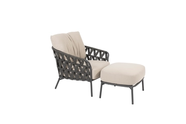 Albareto loungestoel incl. voetenbank, 4 Seasons Outdoor, tuinmeubels.nl