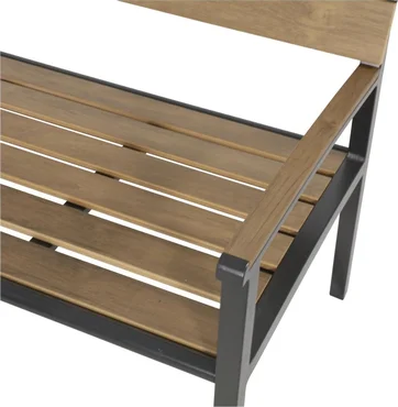 Arezzo 2-zits metalen tuinbank - detailbeeld, Lesli Living, Tuinmeubels