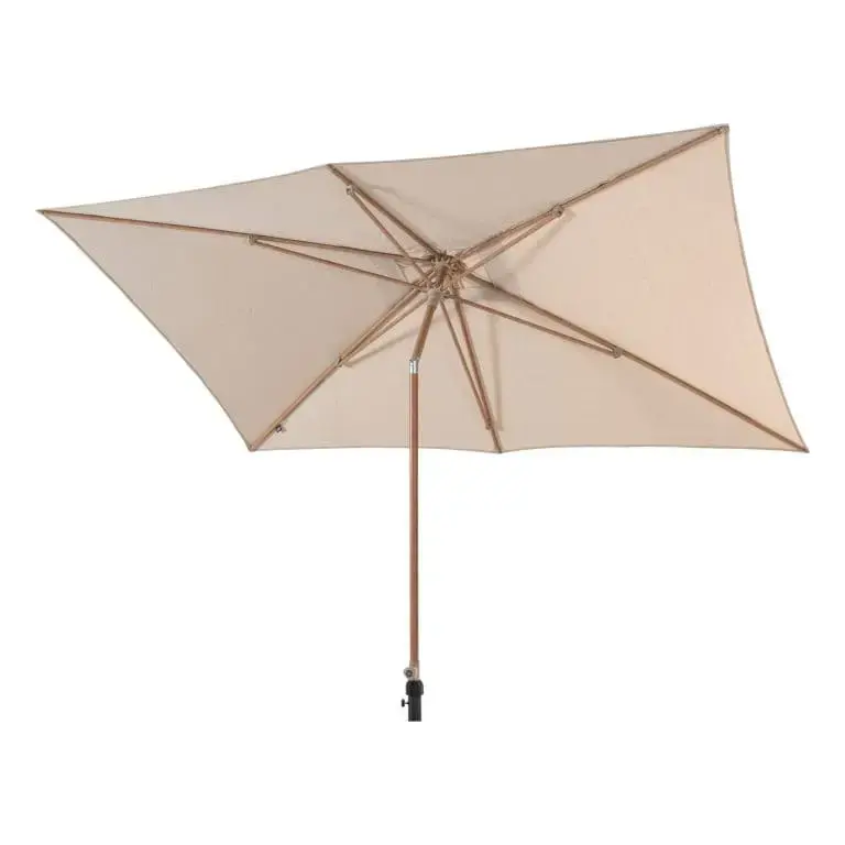 4 Seasons Outdoor Azzurro Parasol 200x300 - Sand/Houtlook Frame