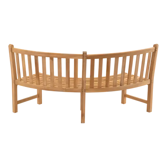 Bank teak Round 200cm achter, Lesli Living, tuinmeubels