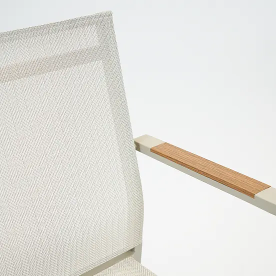 Barset Eos met 4x barstoel Quenza crème detail, Vita tuinmeubelen, Tuinmeubels.nl