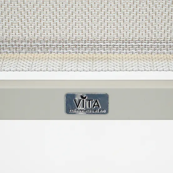 Barstoel Quenza stapelbaar creme heat detail, Vita, Tuinmeubels.nl