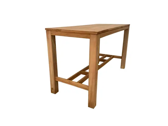 Bartafel Colombo teak 180x80H105 cm schuin, Vita, tuinmeubels.nl