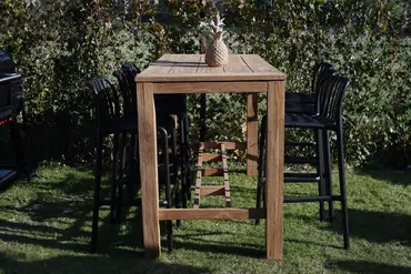 Bartafel Colombo teak 180x80H105 cm sfeer, Vita, tuinmeubels.nl