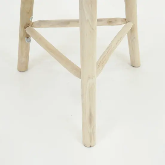 Bartafel Teak Naturel d90h110cm tafelpoten - outdoor, Van der Leeden, Tuinmeubels.nl