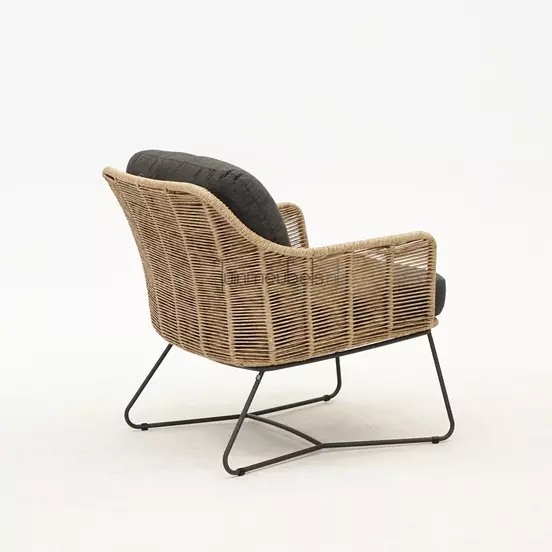 Belmond living chair natural zijkant, Taste by 4 Seasons, tuinmeubels