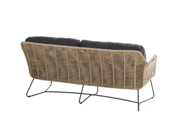 Belmond living bench 2.5 seaters natural achter, Taste by 4 Seasons, tuinmeubels