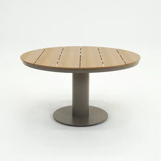 Bonita table Ø134cm Taupe, SenS-Line, tuinmeubels.nl