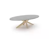 Brumby ovale tafel 240 x 115cm met houten onderstel, Eurofar, www.tuinmeubels.nl