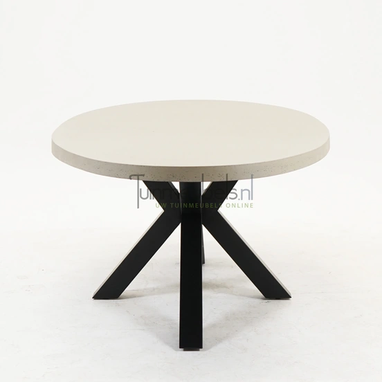 Brumby ovale tafel 240 x 115cm met metalen onderstel zwart, Eurofar, www.tuinmeubels.nl