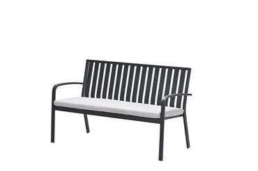 Bruno parkbank L150 cm zwart zand, Garden Impressions, tuinmeubels.nl