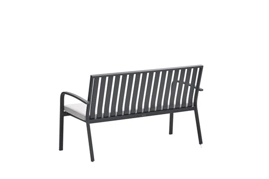 Bruno parkbank L150 cm zwart zand achter, Garden Impressions, tuinmeubels.nl
