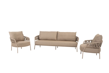Calma loungeset 3-delig schuin, 4 Seasons Outdoor, tuinmeubels.nl