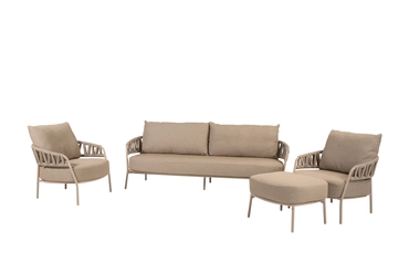 Calma loungeset 4-delig latte, 4 Seasons Outdoor, tuinmeubels.nl