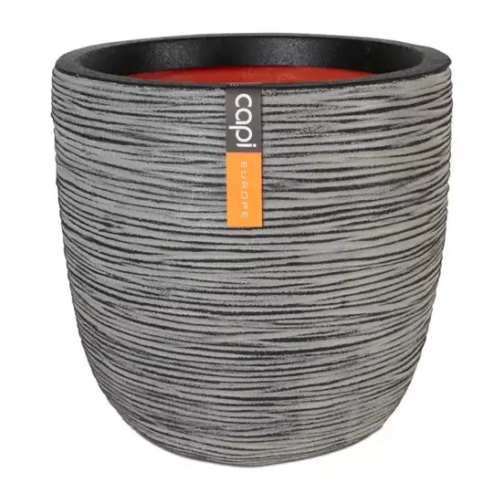 Capi pot bol rib - Ø43 cm antraciet www.tuinmeubels.nl