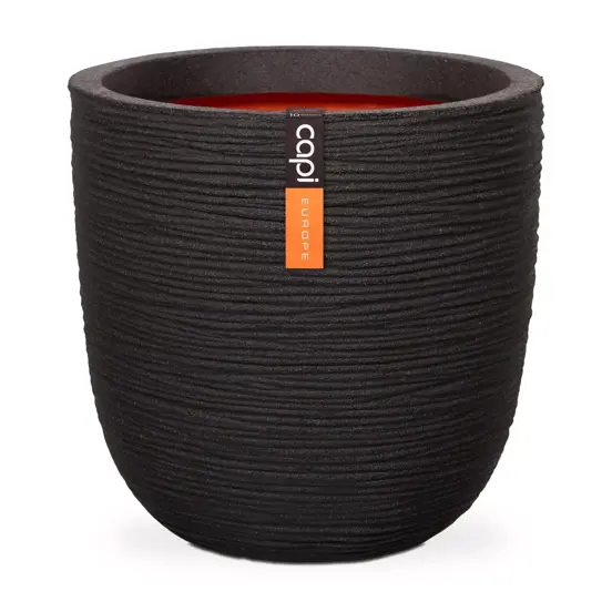 Capi pot bol rib - Ø54 cm zwart www.tuinmeubels.nl