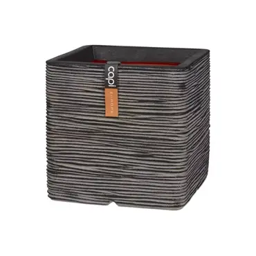 Capi pot vierkant rib - 40 cm antraciet