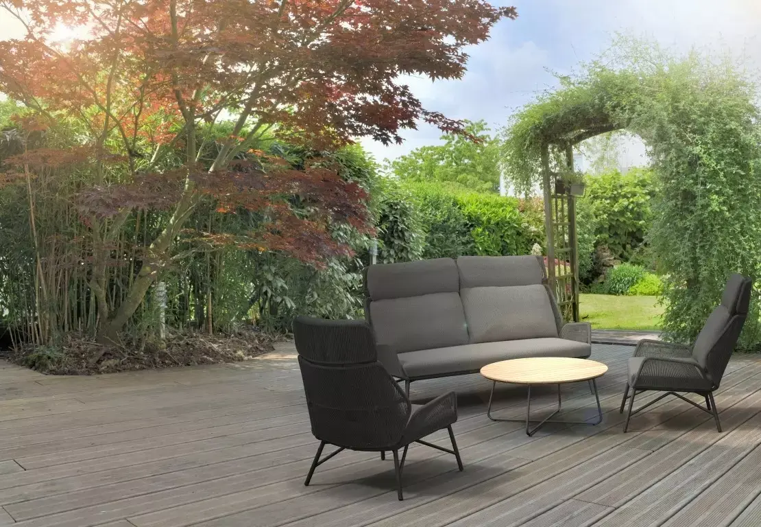 Carthago loungeset platinum met footstool | 4 Seasons Outdoor -