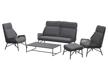 Carthago loungeset platinum met footstool | 4 Seasons Outdoor - afbeelding 1