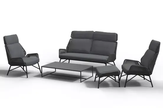 Carthago loungeset platinum met footstool | 4 Seasons Outdoor - afbeelding 2