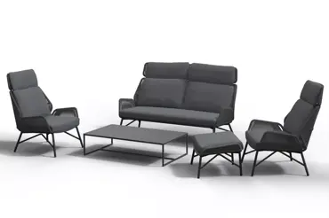 Carthago loungeset platinum met footstool | 4 Seasons Outdoor - afbeelding 2