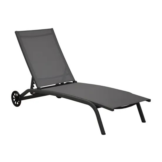 Celio zonnebed antraciet, Vita tuinmeubelen, tuinmeubels.nl