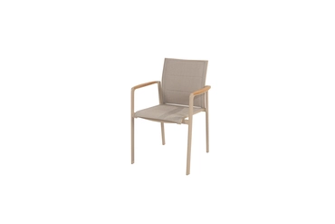Cortina stacking chair latte, 4 Seasons Outdoor, tuinmeubels.nl