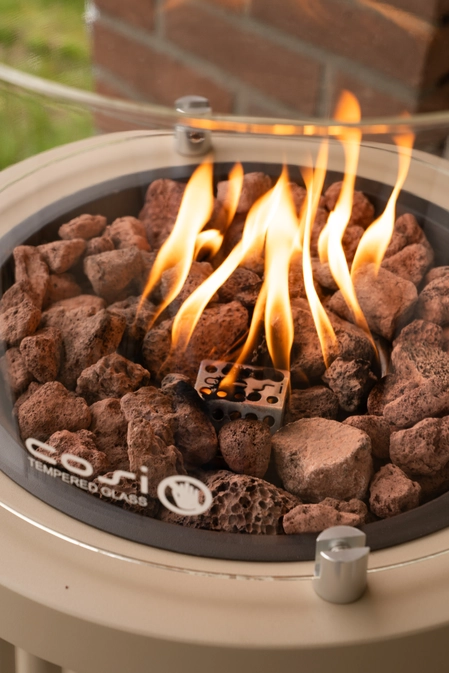 Cosipillar Curved beige detail, Cosi fires, tuincentrumoutlet.com