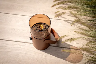 Cosiscoop Original mocha brown sfeerbeeld, Cosi fires, tuinmeubels.nl