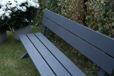 Crossway tuinbank antraciet detail, Vita, tuinmeubels.nl