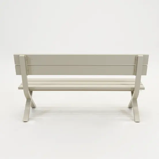 Crossway tuinbank creme zijkant, Vita, Tuinmeubels.nl