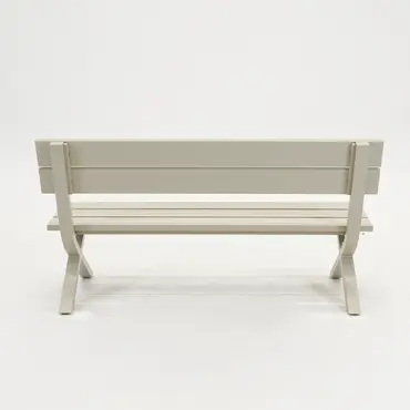 Crossway tuinbank creme zijkant, Vita, Tuinmeubels.nl