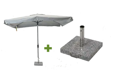 Delos 200x300cm lichtgrijs met 35kg voet - afbeelding 7