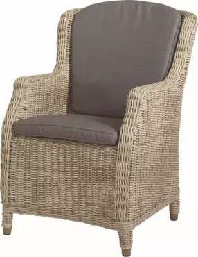 Dining Tuinstoel Brighton Antraciet Naturel Stoel Tuin Buiten 4SO - afbeelding 3
