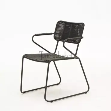 Dining Tuinstoel Swing Antraciet Stoel Buiten Stapelbaar 4SO