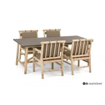 Zoek je een mooie tuinset van teak? Ga dan voor de diningset rooty teak bij www.tuinmeubels.nl