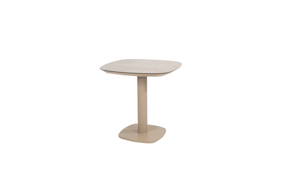 Manolo diningtafel keramiek print latte 75x75x75 cm, 4 Seasons Outdoor, tuinmeubels.nl
